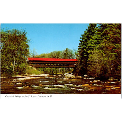 Covered Bridge at Swift River Conway NH Covered Bridge Postcard PC4