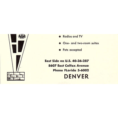 Circle D Motel Denver CO 1958 Ad AG1-M4