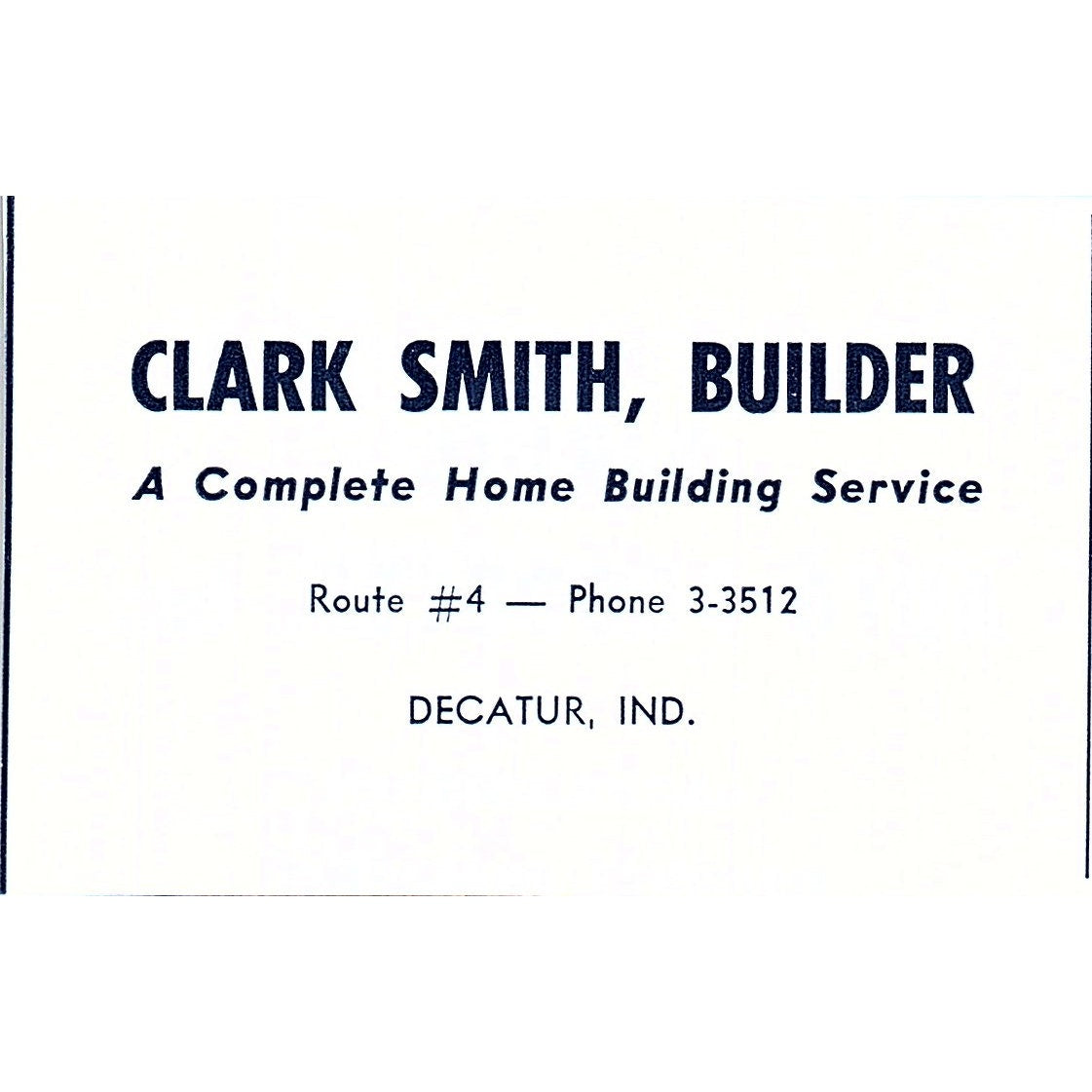 Clark Smith, Builder Decatur Indiana 1964 Ad AG1-M5