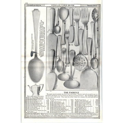 Early 1900s Sterling Table Silver Leaflet Daniel Low & Co. Salem MA AE6