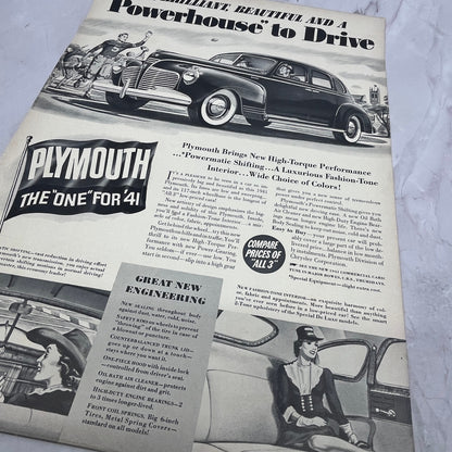 1941 Plymouth Powermatic Shifting Fashion-Tone Interior 1940 Ad V14-8