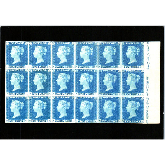 Re-Joined Block of 18 Ex "The Dublin Find" Mark Bloxham Stamps Ltd Postcard PE5