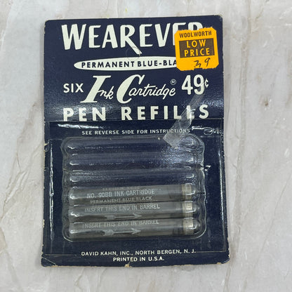 Vintage Wearever Blue-Black No. 9BB Ink Cartridge Pen Refills SB8