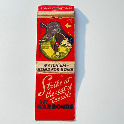 WWII Anti Hitler Spot Striker Swastika Armband Matchbook Cover MB111-6