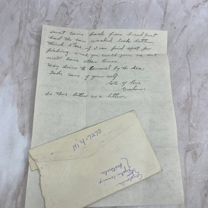 1960 Handwritten Letter Motel West Wind Salinas CA to Ruby Dodds Oroville CA AE6