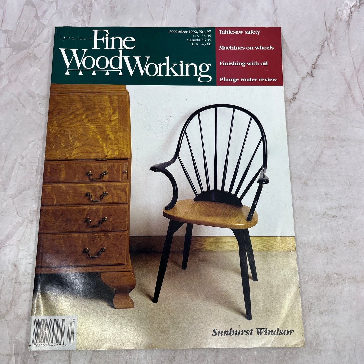 Sunburst Windsor - Dec 1992 No 97 - Taunton's Fine Woodworking Magazine M35