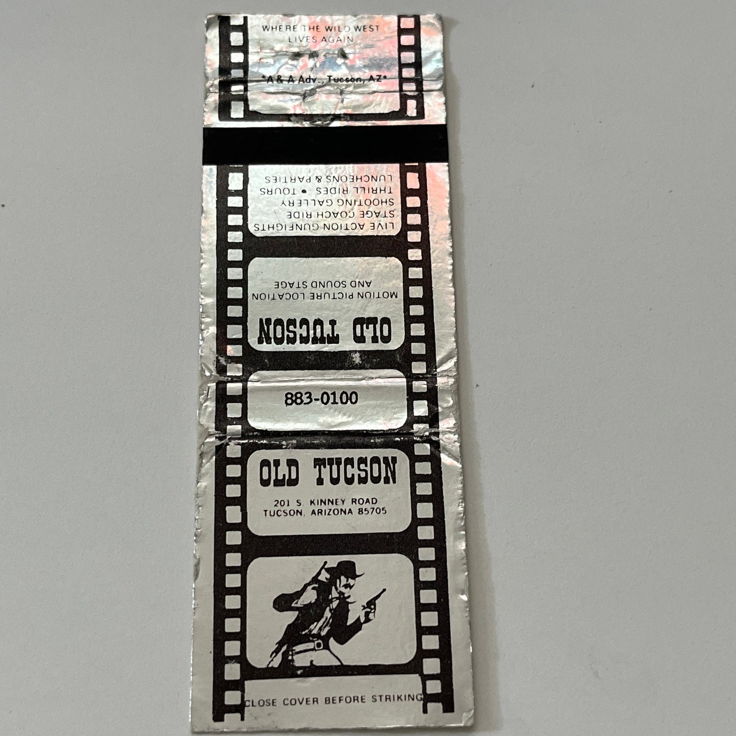 Old Tucson Motion Picture Location & Sound Stage AZ Matchbook TB6-MB1-14