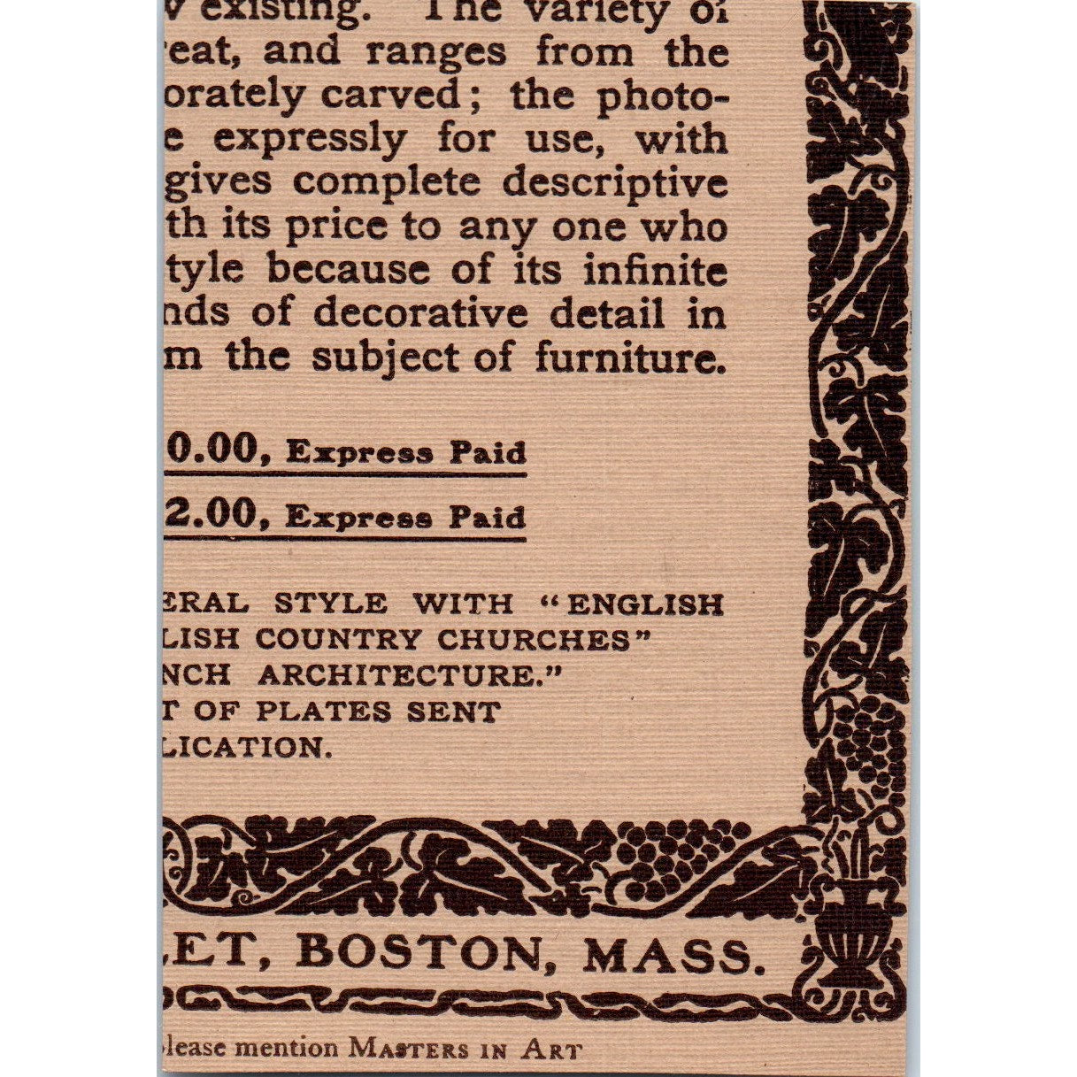 New York School of Art Susan F. Bissell 1906 Victorian Ad AB8-MA4