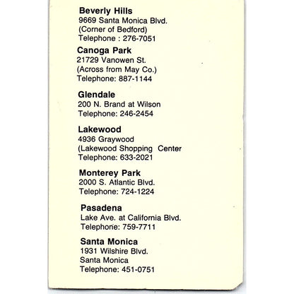 The Gap Levi's for Guys & Gals California Vintage Business Card TH2-B2