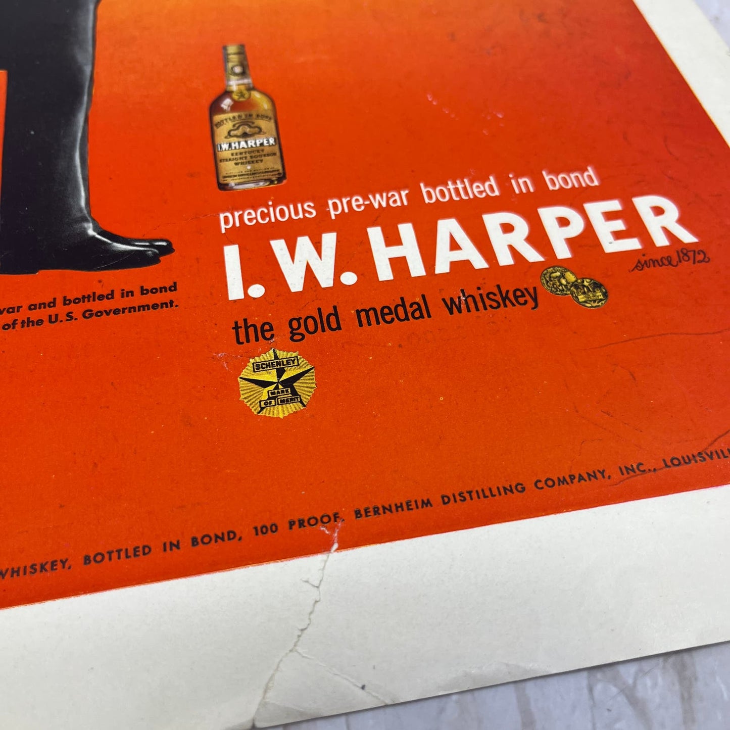 1949 I.W. Harper Gold Medal Kentucky Whiskey 10x13 Magazine Advertisement FL6-7