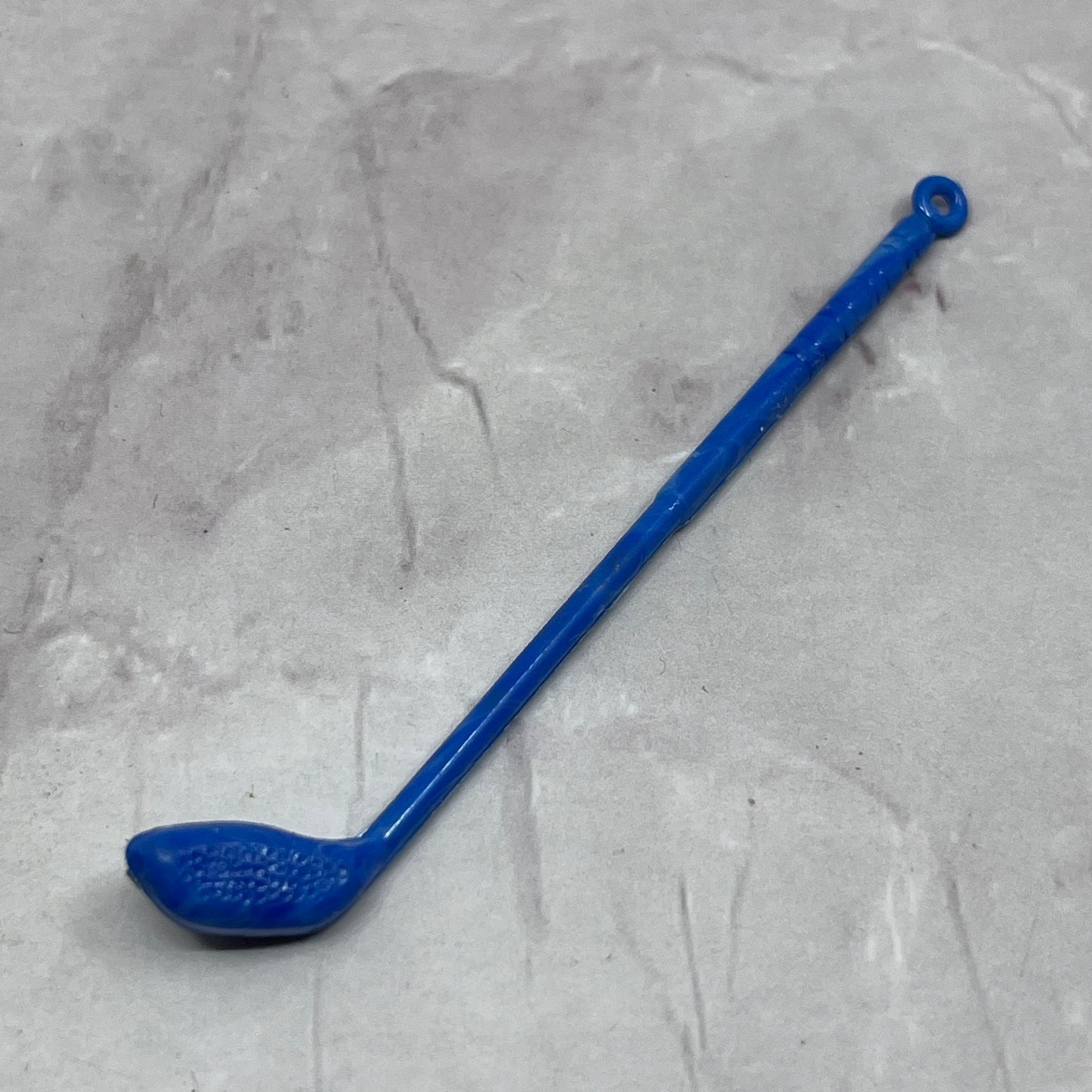 Vintage BLUE Celluloid Barbie Doll Golf Club Sport Miniature Diorama 3" SE2