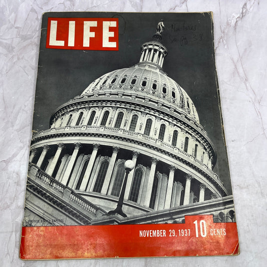 1937 Nov 29 Life Magazine, United States Capitol, Supreme Court Portraits TK3