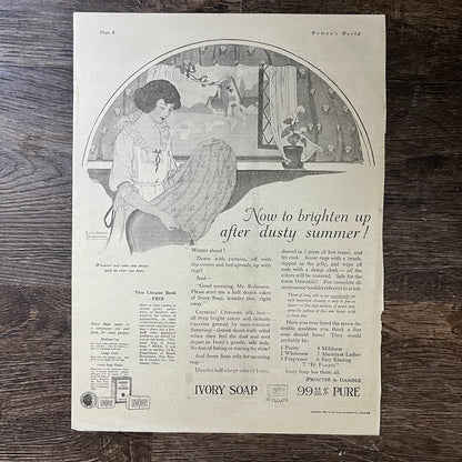 1922 Ivory Soap Brighten Up After Dusty Summer Eunice Holmes Stephenson 10x13 V7