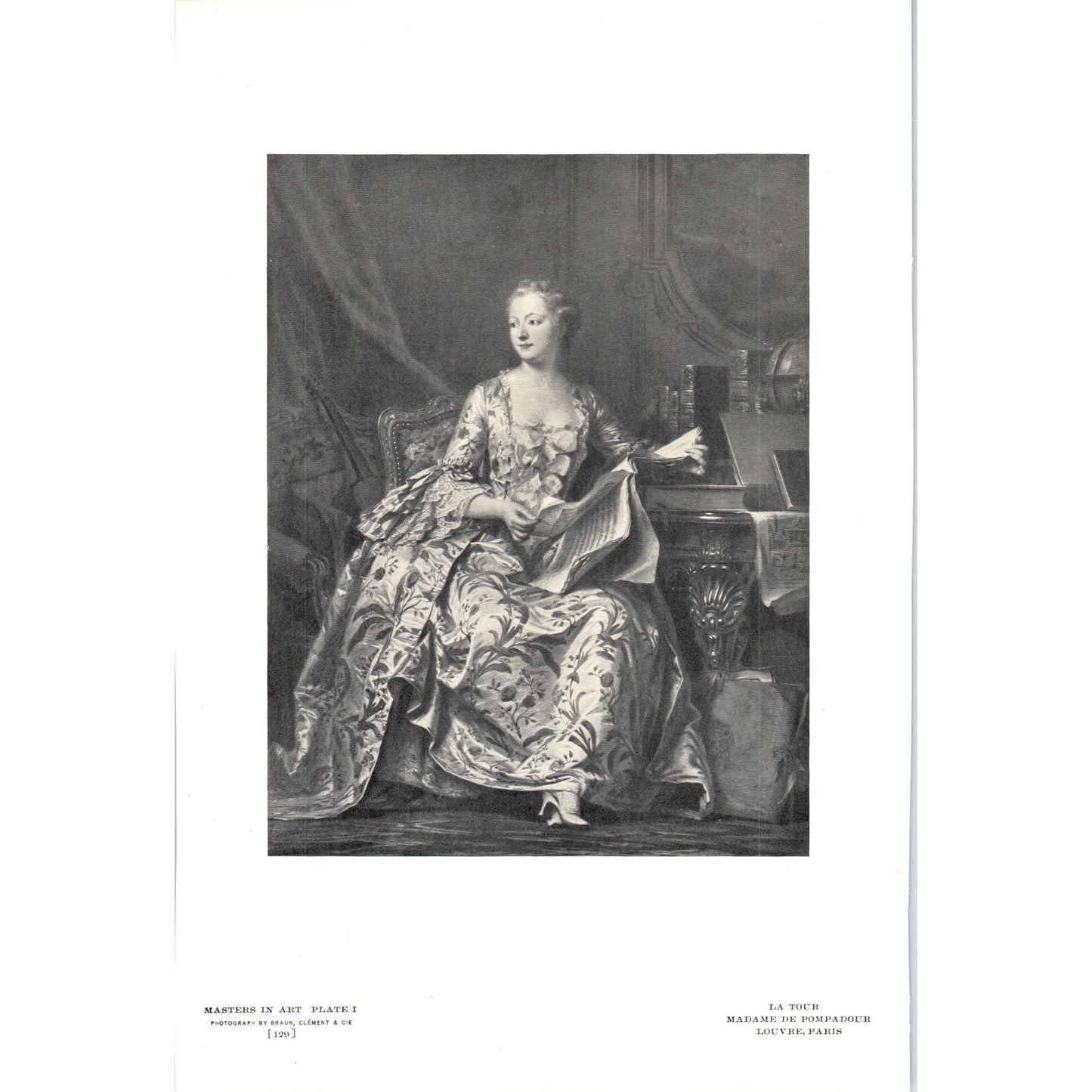 Madame De Pompadour - La Tour c1905 Art Print D14