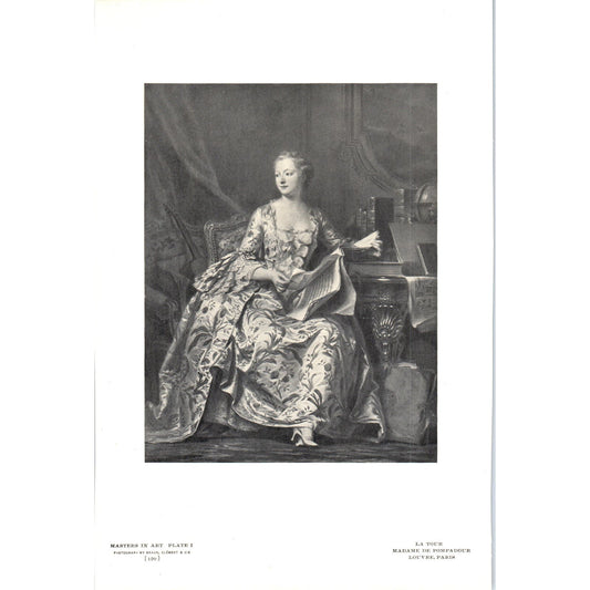Madame De Pompadour - La Tour c1905 Art Print D14