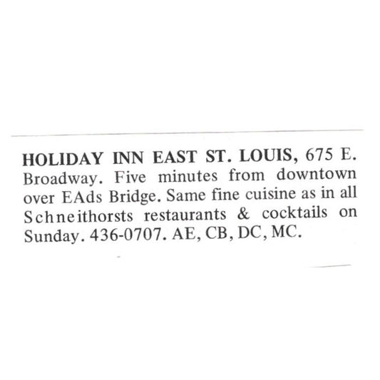 Holiday Inn East St. Louis 1971 Magazine Ad AD8-O1