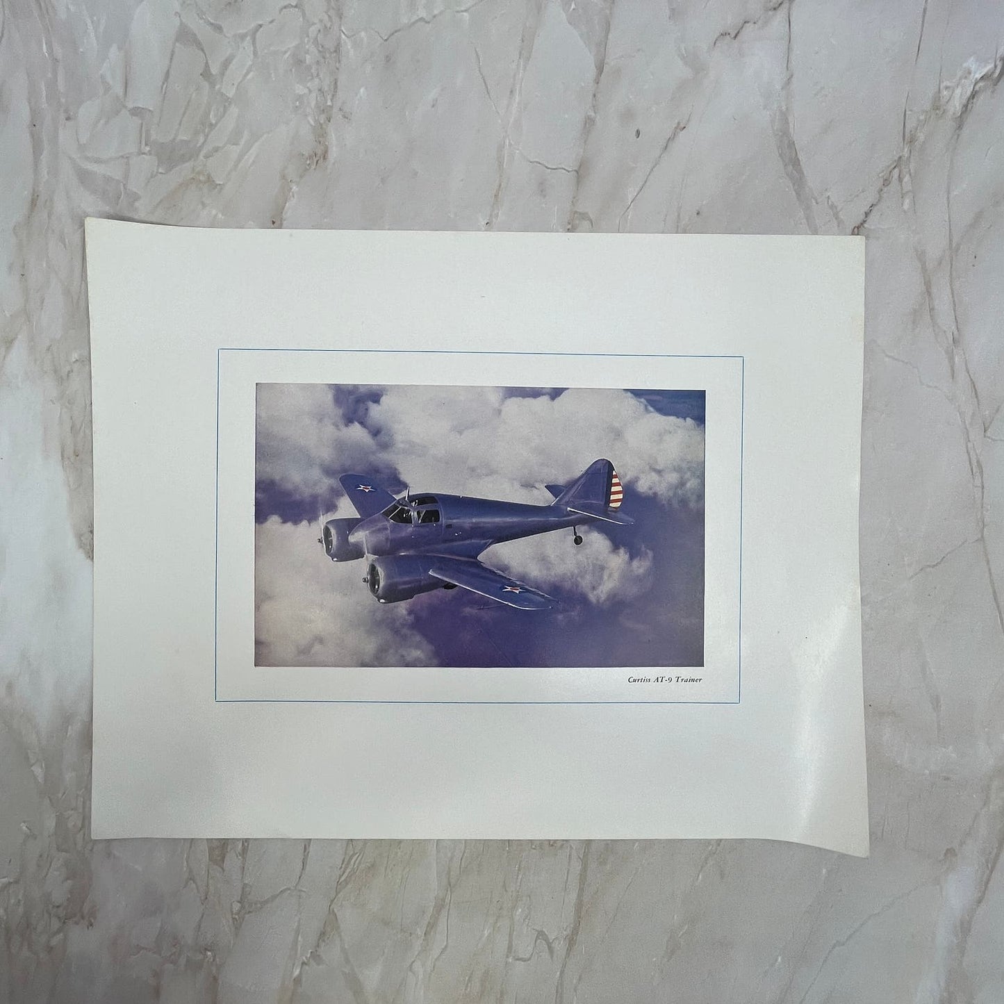The Curtiss AT-9 Trainer Vintage Print 10.5x13 FL6-4