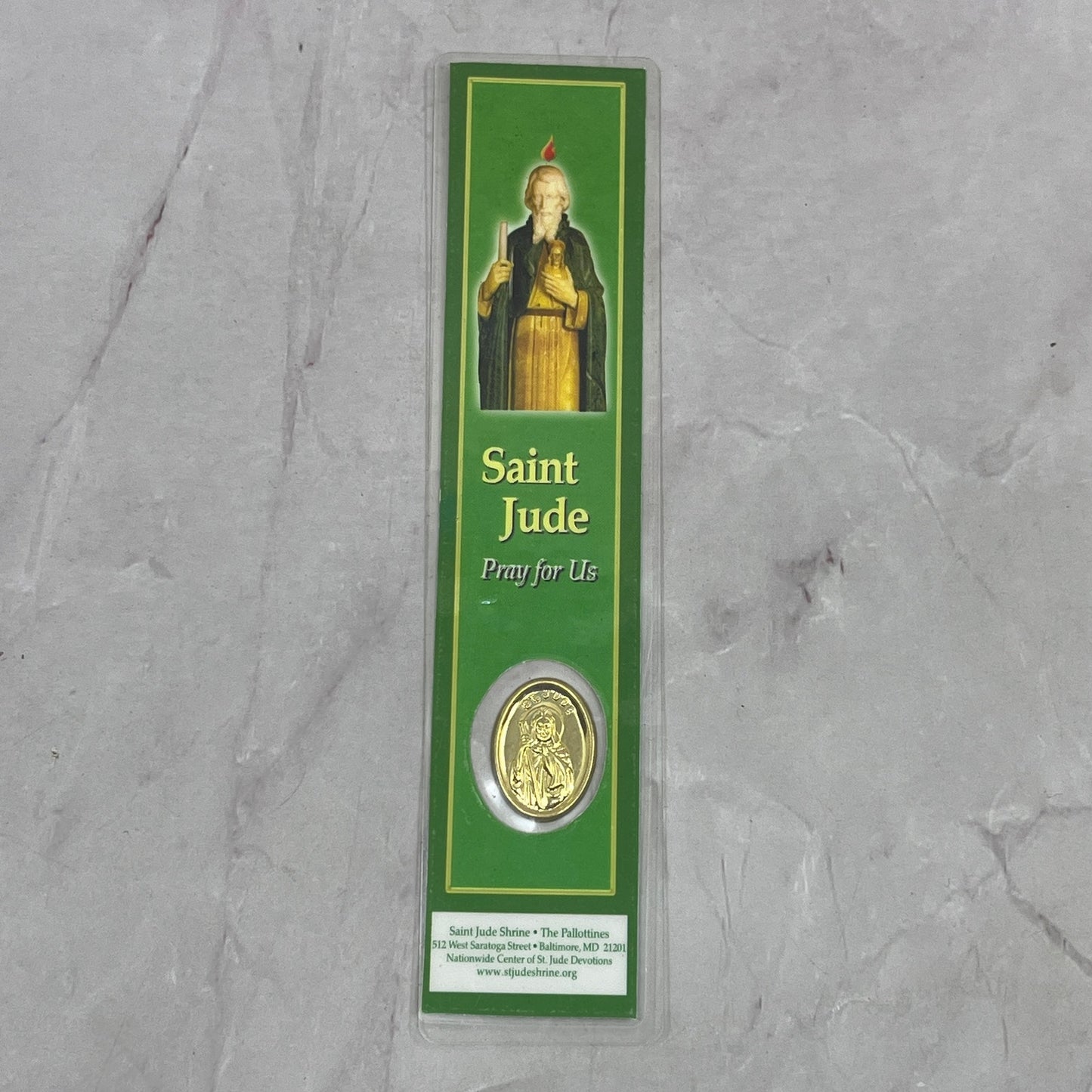 Vintage Saint Jude Prayer Medallion Bookmark SB7