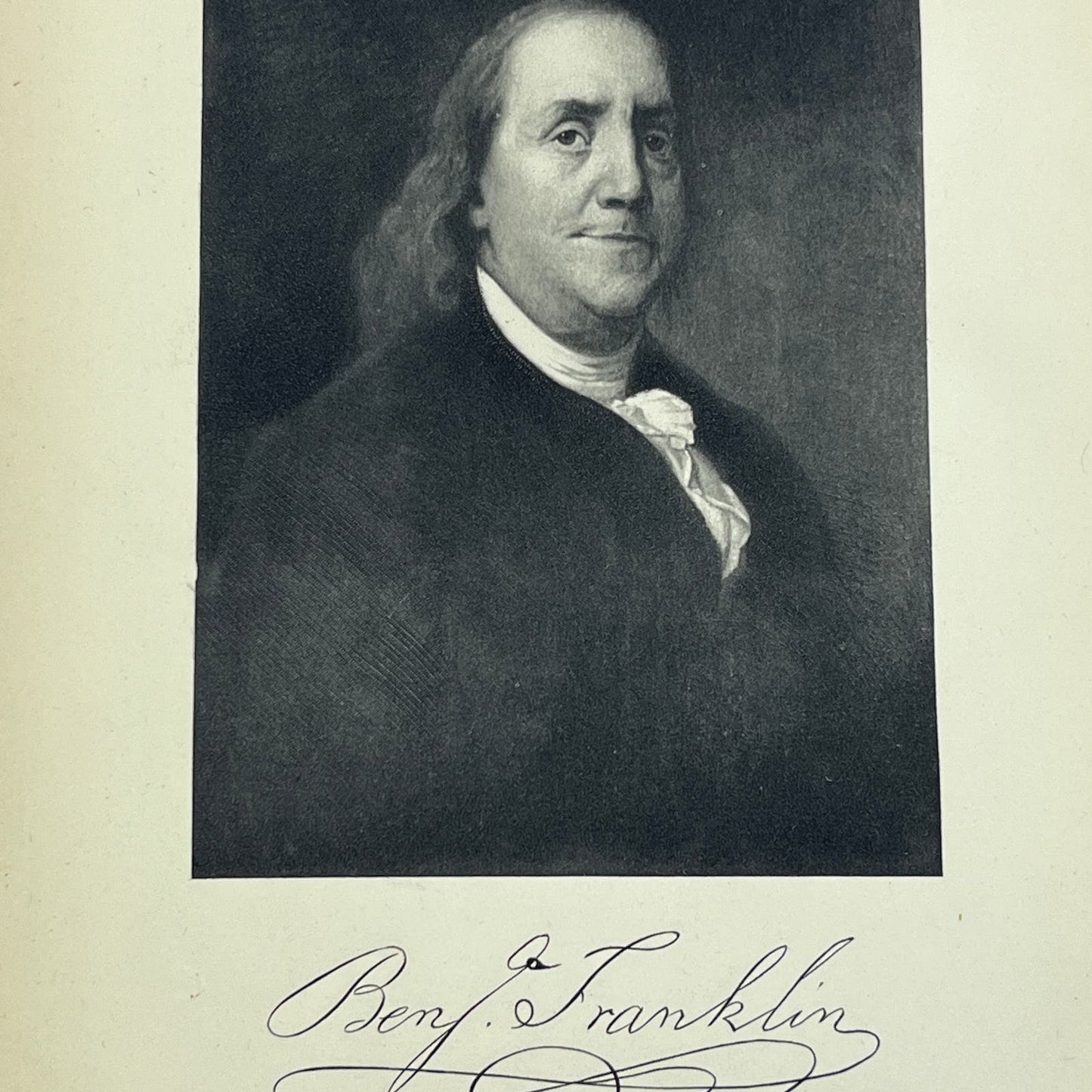 1898 Engraving Benjamin Franklin American Statesmen John T. Morse 5x7" AE4