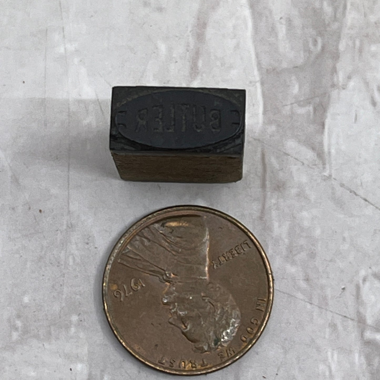 BUTLER Logo Vintage Letterpress Printers Block Plate SF5-S