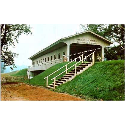 Mahomet IL Sangamon River Covered Bridge Postcard PC2