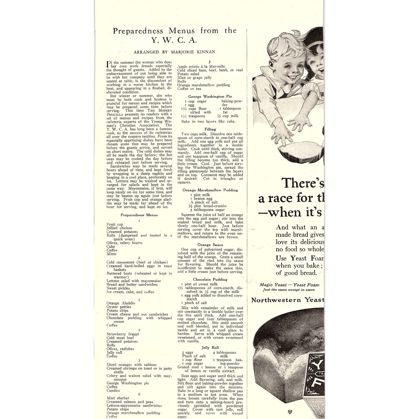 Modern Priscilla Thrift Recipes 7x12" 1915 Ad V14-7