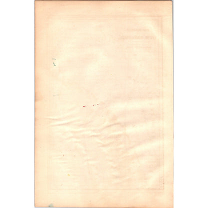 1864 Original Map of Travels of Our Savior Jesus Christ Tinted Engraving AJ6-2