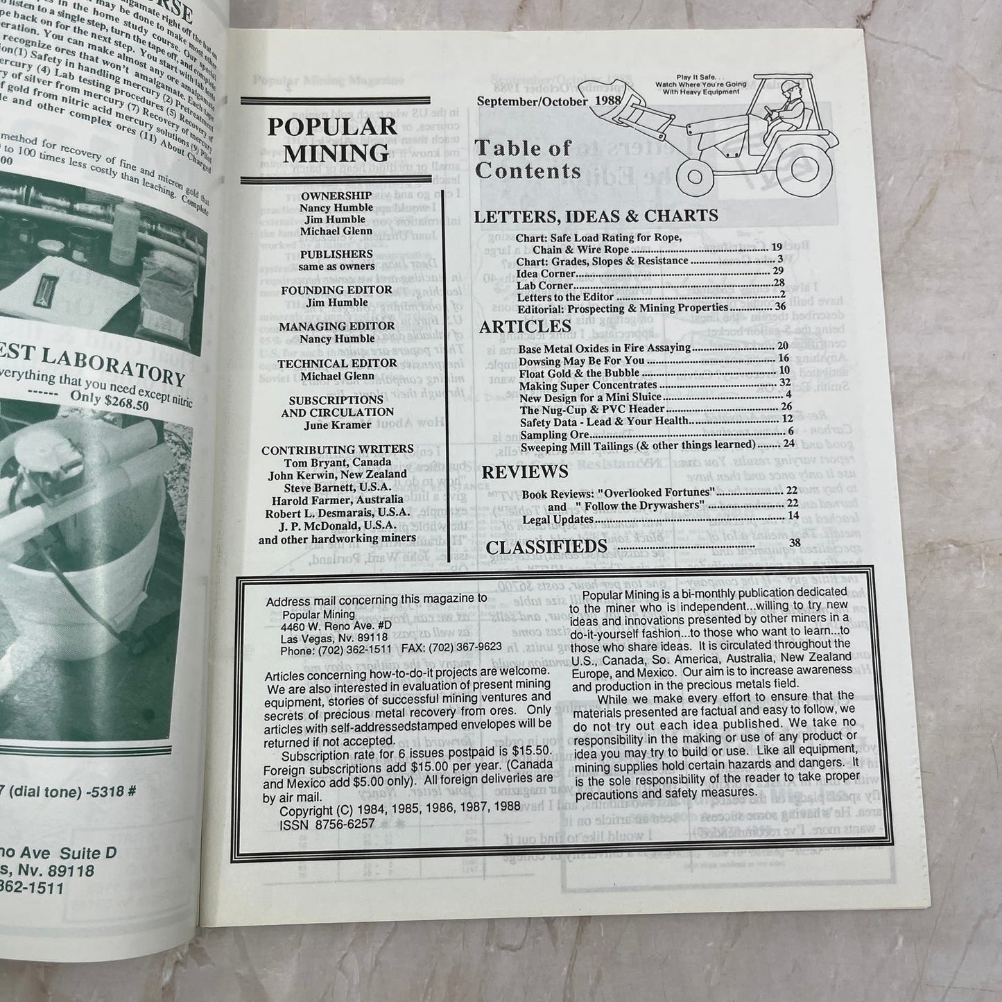 1988 Oct - Popular Mining Magazine - Treasure Hunting Gold Prospecting M19