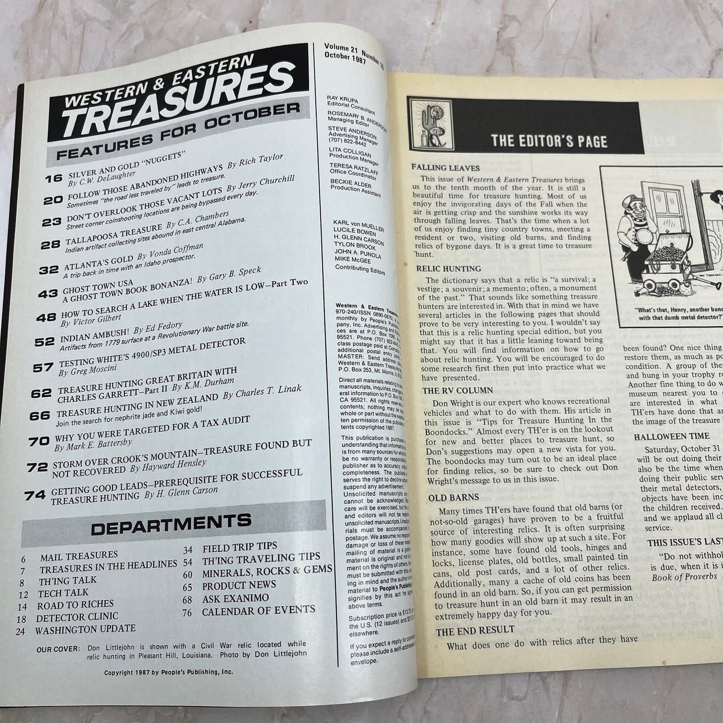 1987 Oct - Western & Eastern Treasures Magazine - Treasure Hunting Gold M12