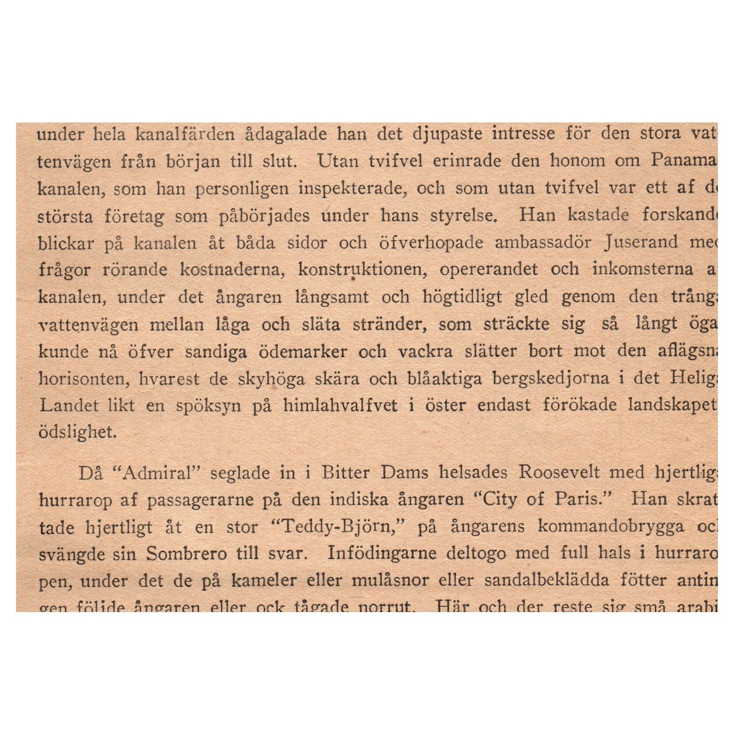 How the natives prepared for a reception of Roosevelt 1909 Swedish Print AF5-13