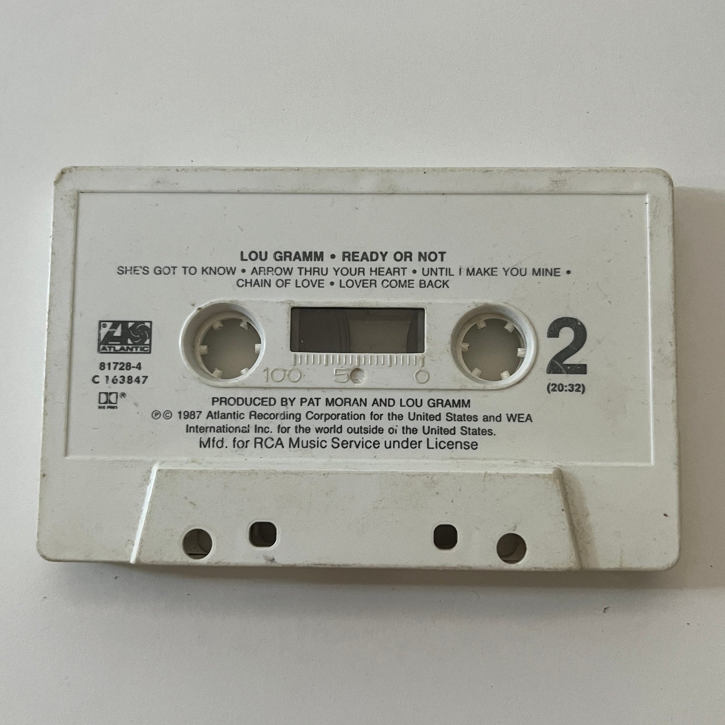Lou Gramm - Ready or Not Cassette Tape TB6-OT1