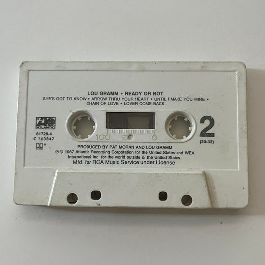 Lou Gramm - Ready or Not Cassette Tape TB6-OT1