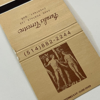 Paradis Terrestre Chertsey Quebec Vintage Matchbook Cover TB6-MB1-14