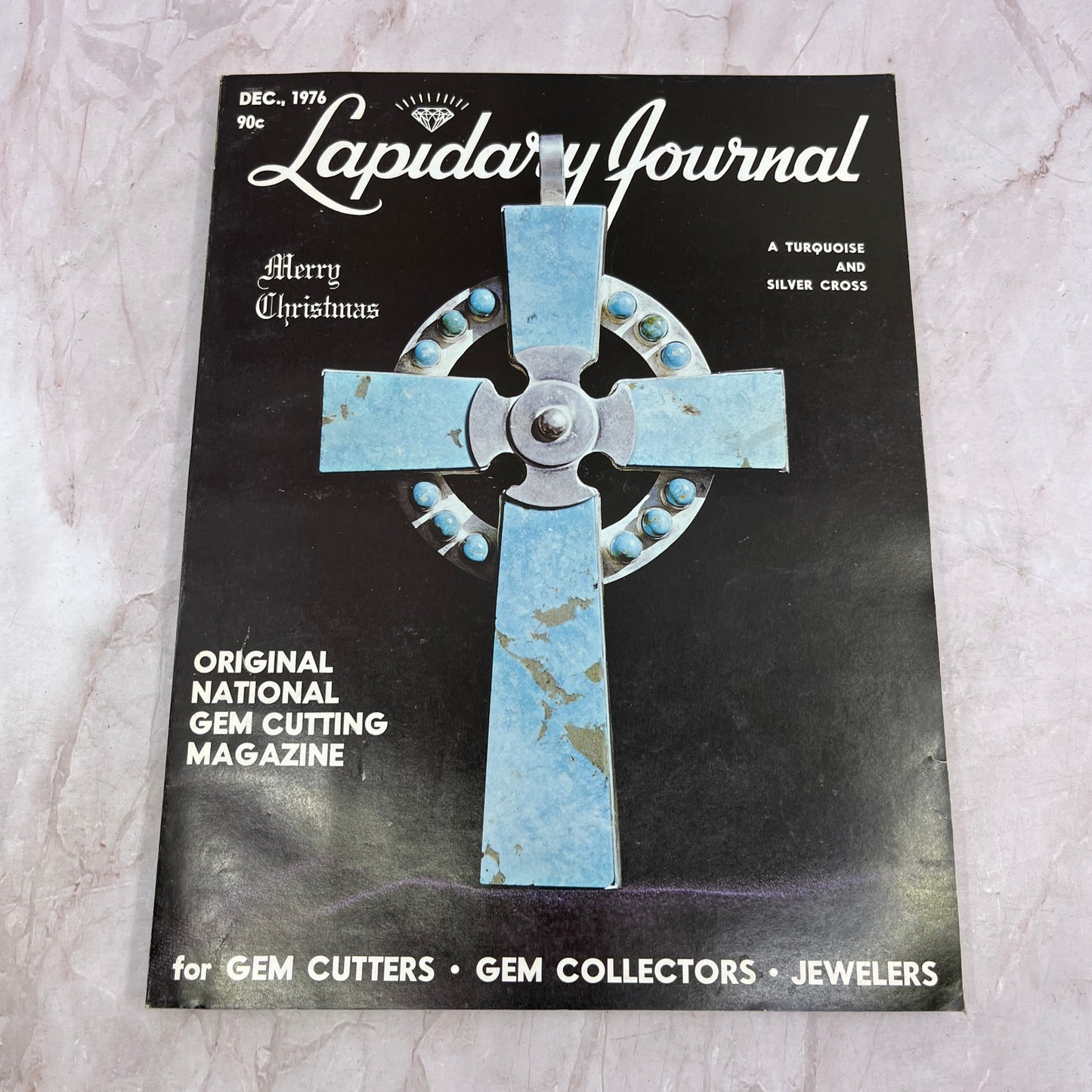 Turquoise and Silver Cross - Lapidary Journal Magazine - Dec 1976 M22