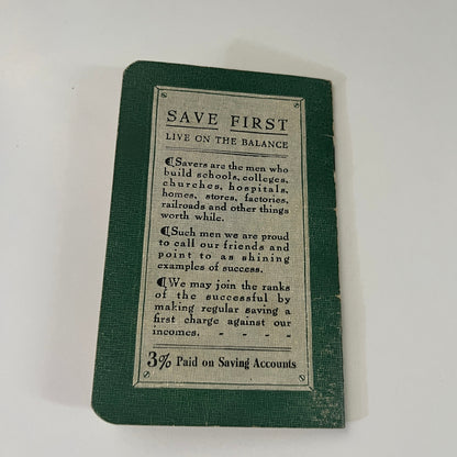 1920 Liberty Christmas Club Booklet Savings Bank of Kewanee IL TE2-BB