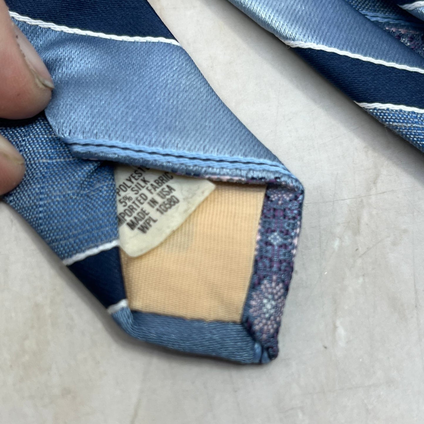 Retro Men's Envoy Polyester Blue Striped Necktie Tie TJ4-T2