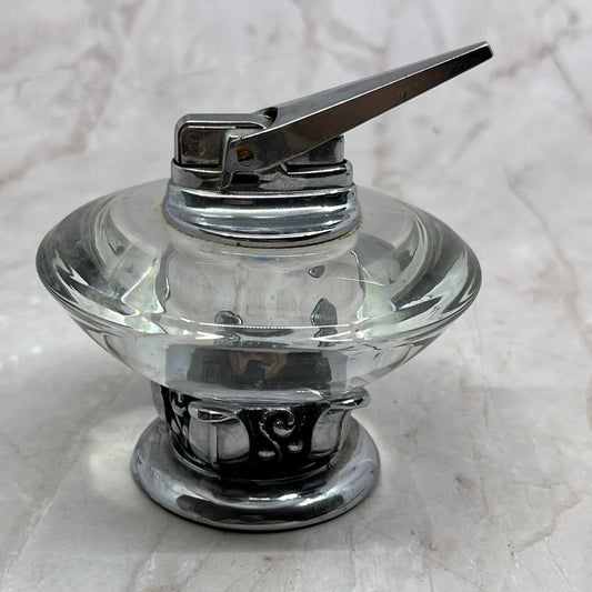 Vintage Art Deco Ronson Glass and Chrome Nordic Table Lighter TL20