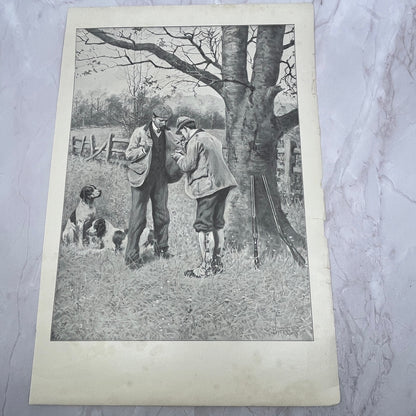 The Last Match - Hunting Scene - Original 1904 A.B. Frost Art Print V14-3