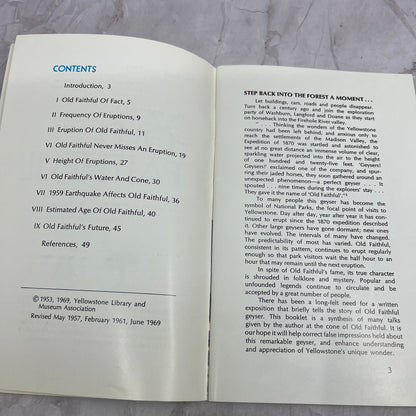 1969 The Story of Old Faithful George D. Marler Souvenir Book TA9-E2