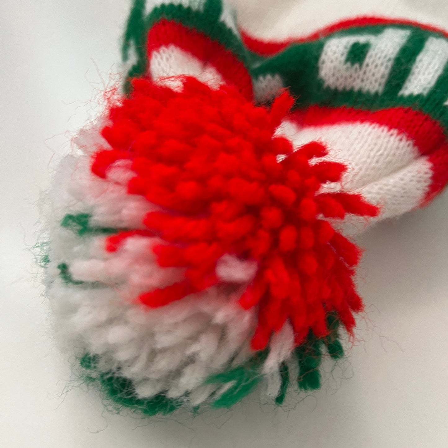 Vintage 1970s Knit 7-UP The Uncola Stocking Cap Beanie Hat With Pompom TF9