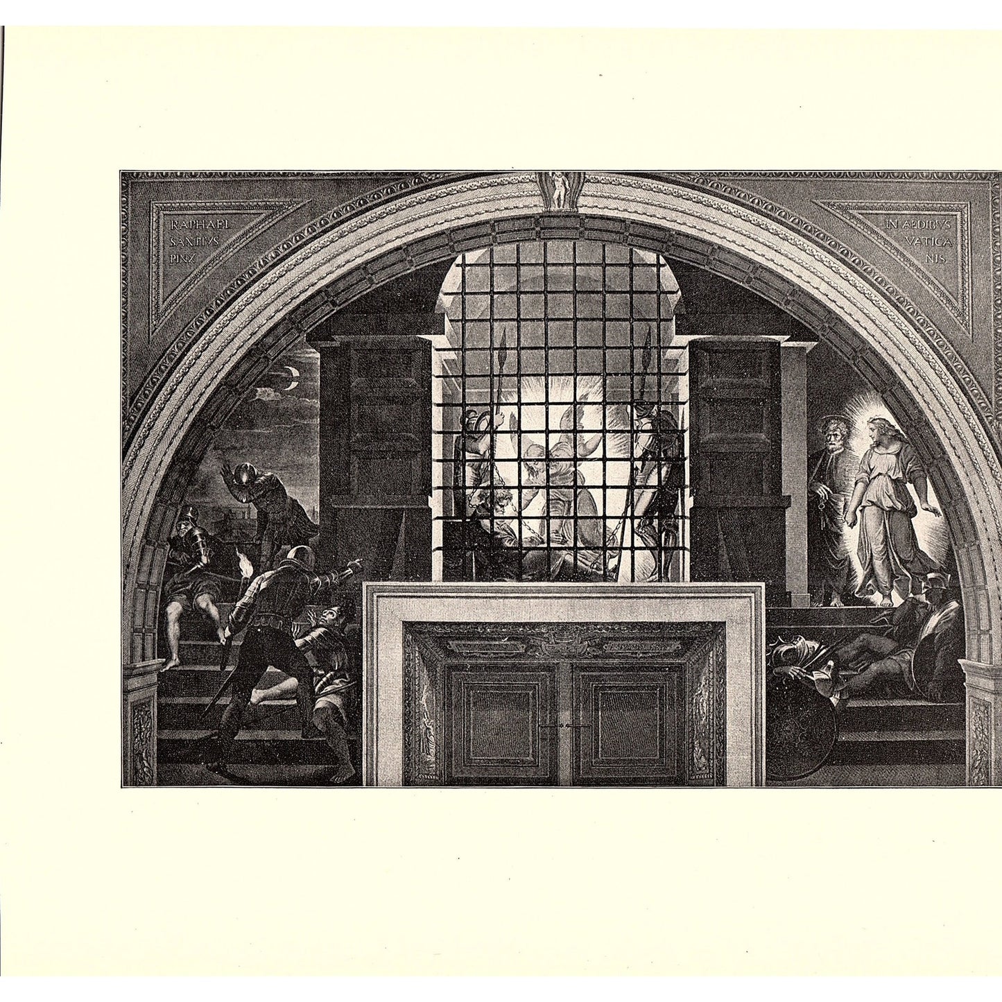 Peter Delivered From Prison - Raphael - 1898 Litho Art Print D19