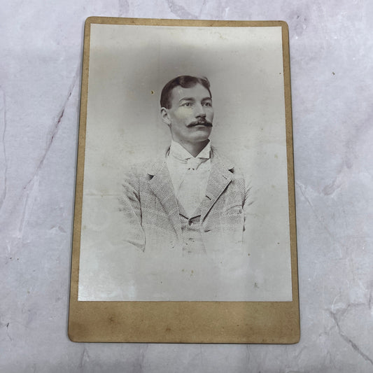 Man Twisty Mustache Homer Martel Rock Island Quebec 4x6" CDV Photograph TC5-RD