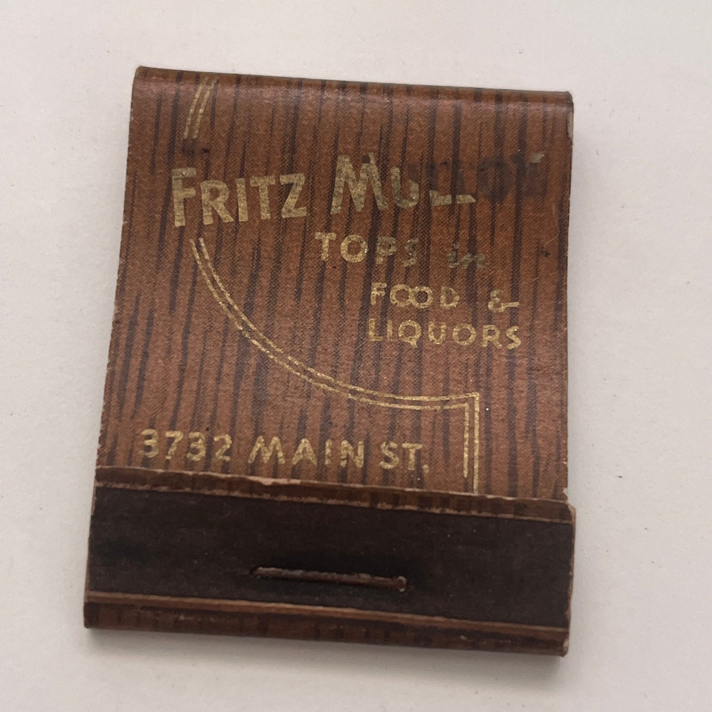 Fritz Mulloy Restaurant Kansas City MO Vintage Matchbook Cover TB8-MB2-5