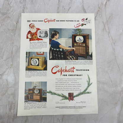 1950s Capehart Television For Christmas Magazine Advertisement FL6-8