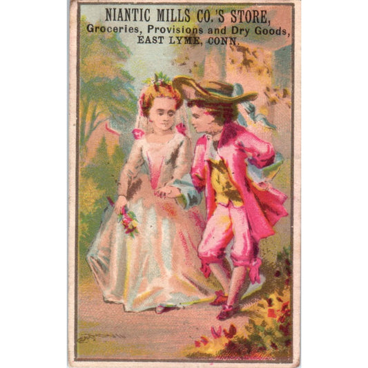 Niantic Mills Co Store East Lyme CT c1880 Victorian Trade Card AB6-2