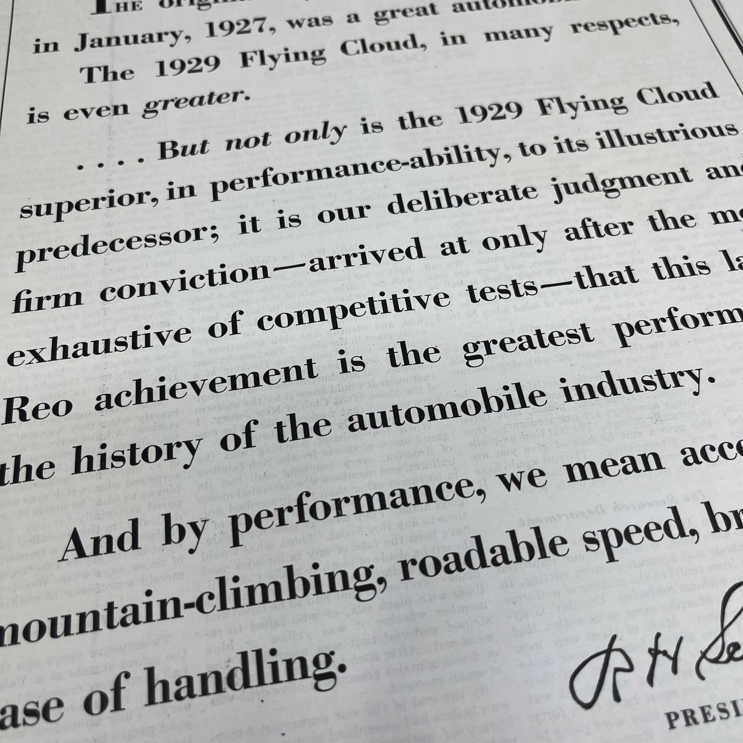 Reo Motor Company Flying Cloud Lansing MI 1928 Original Advertisement FL6-8