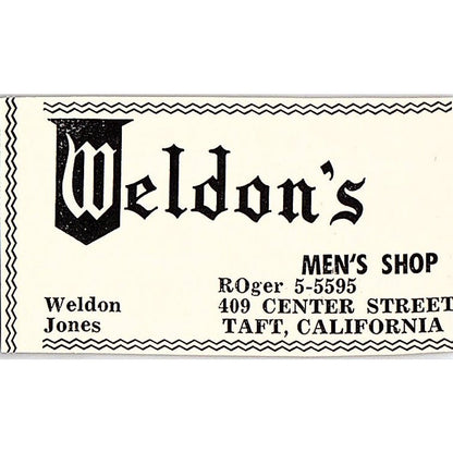 Weldon Jones Weldon's Men's Shop, Jo Don Jewelers Swartwood Taft 1965 Ad AF8-S23
