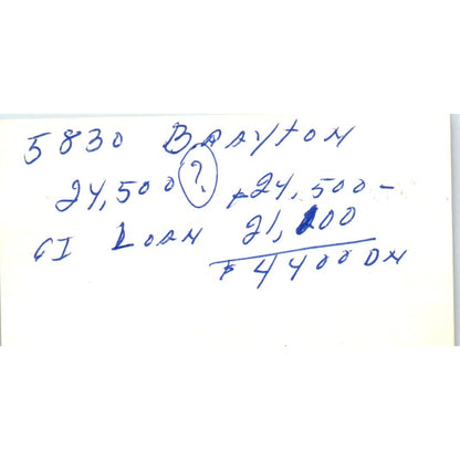 Betty Allen Viking Realty Inc Long Beach CA Vintage Business Card SD4-B5