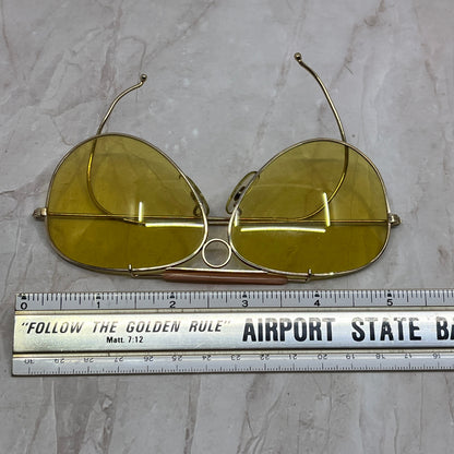 1960's Yellow Tint Aviator All-Weather Kalichrome Shooting Sunglasses TG7-G2-6