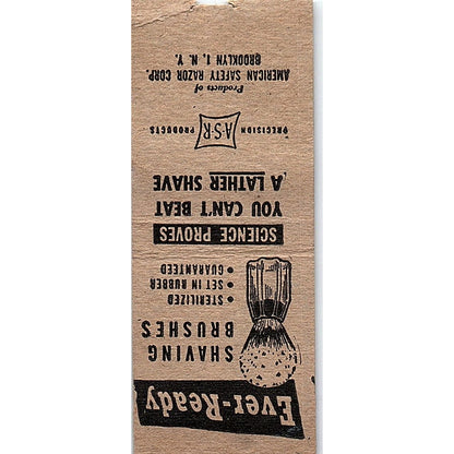Silver Star Duridium Shaving Razor Blade Vintage Matchbook Cover SC7-Y6